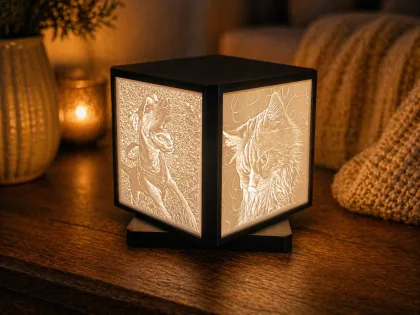 Personalisierter LED-Fotowürfel mit eigenen Bildern – 3D Fotolampe als Geschenk