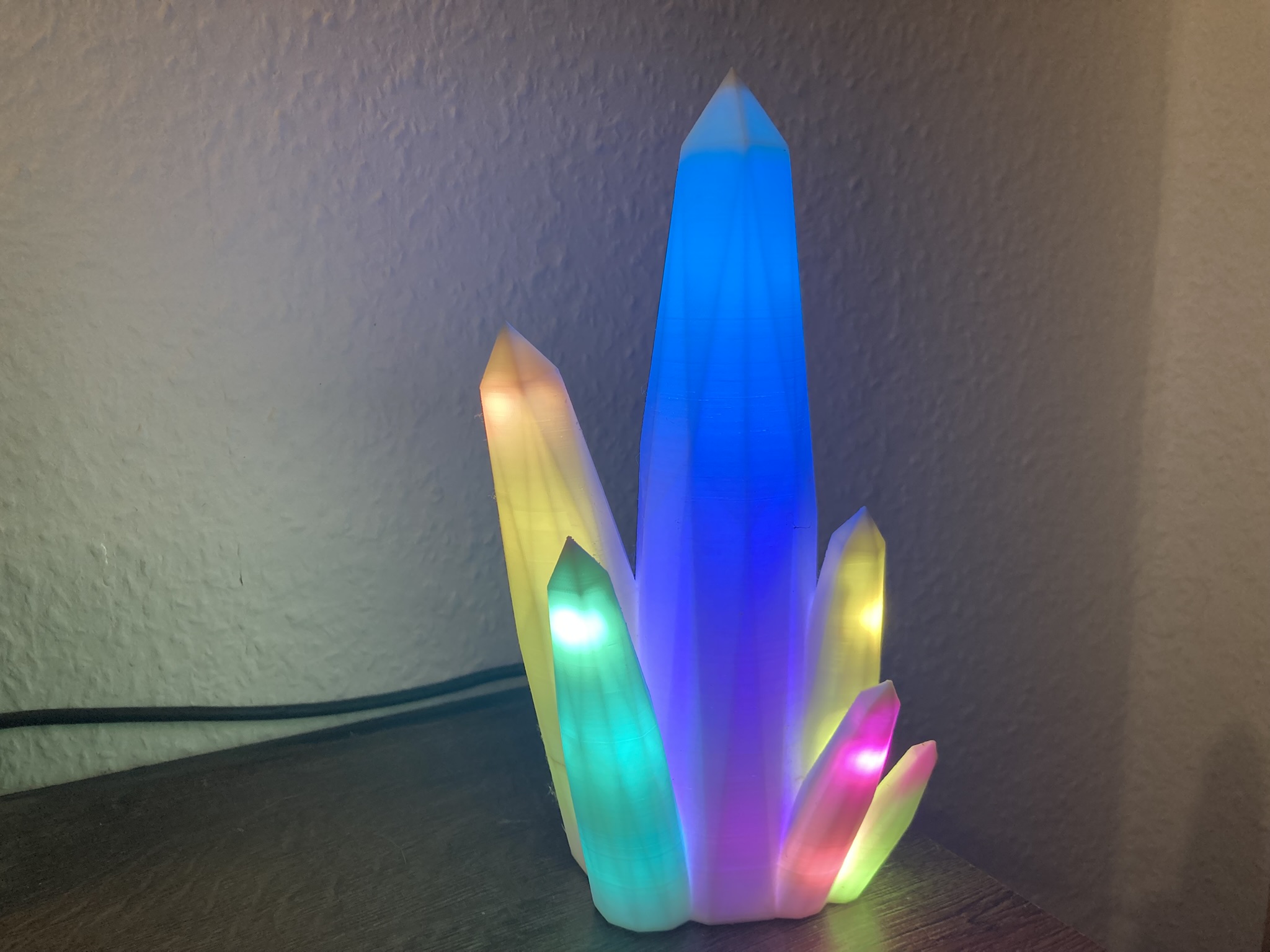 🌈 3D-Kristalllampe mit faszinierenden LED-Effekte